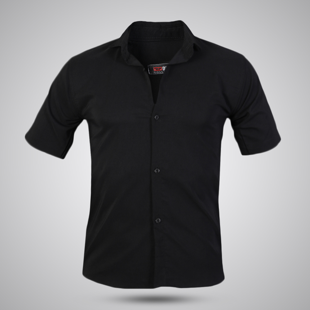 پیراهن مردانه آستین کوتاه مشکی